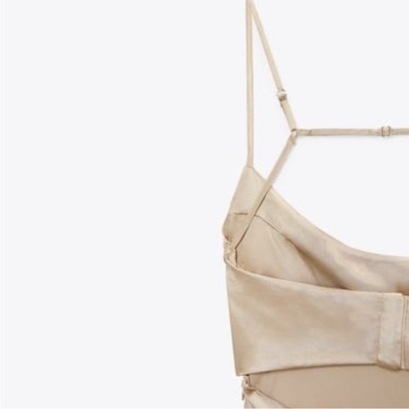 NWT Zara SS23 Satin Effect Cut Out Midi Dress Bloggers Fav 3067/231 010/296 - Picture 6 of 11